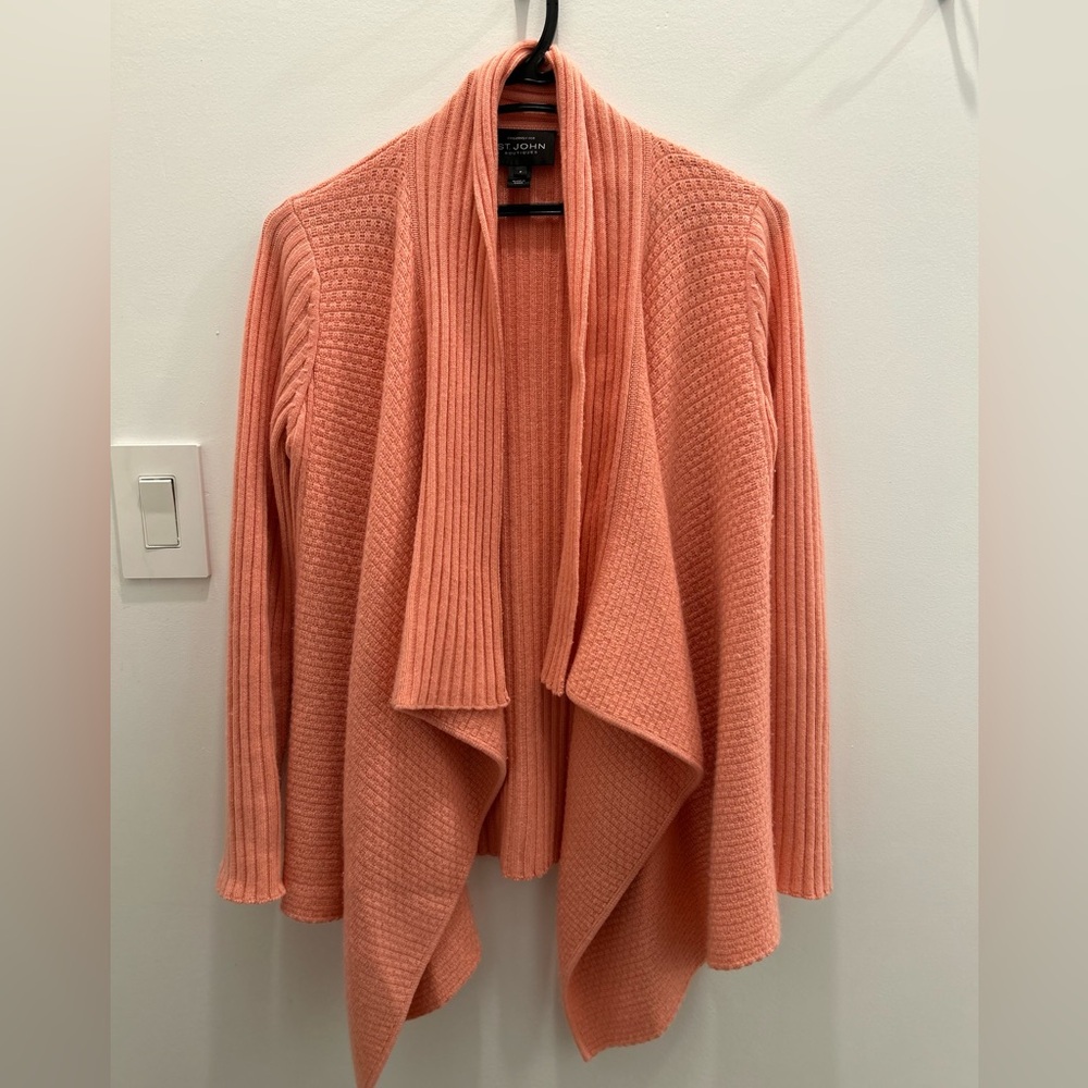 St. John Cashmere Sweater Set in Coral Size S